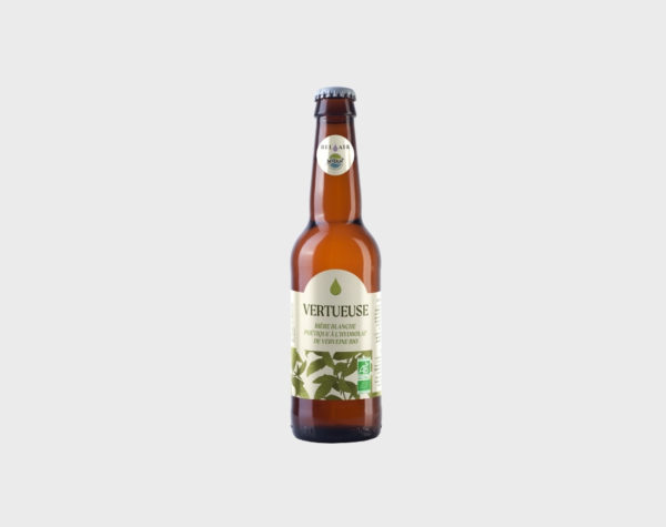 La Vertueuse est une bière blanche à l’hydrolat de verveine citronnée bio du Gard.