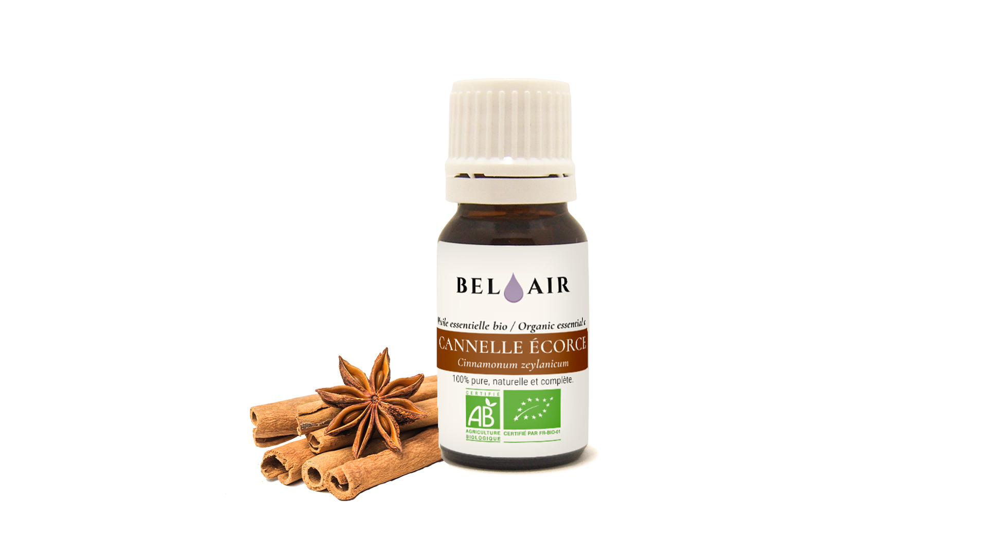 Cannelle écorce - Huile essentielle bio - 10 ml - Distillerie Bel Air